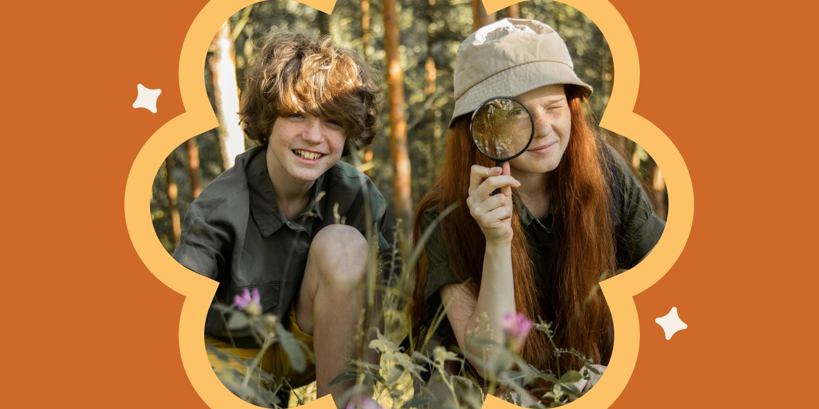 Kinder entdecken Naturaktivitaeten im Freien